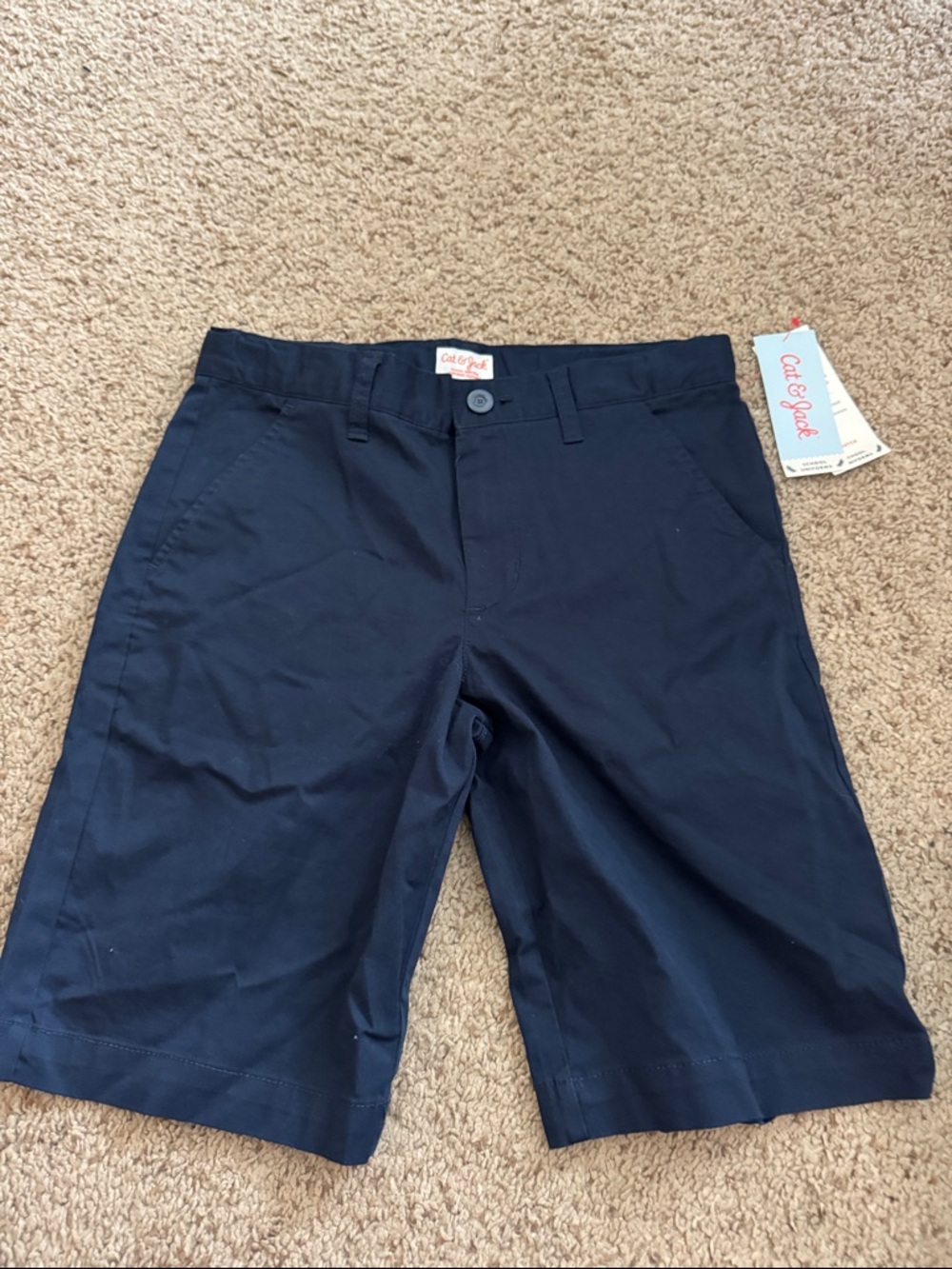 Cat & Jack Navy School Uniform shorts- boys 12